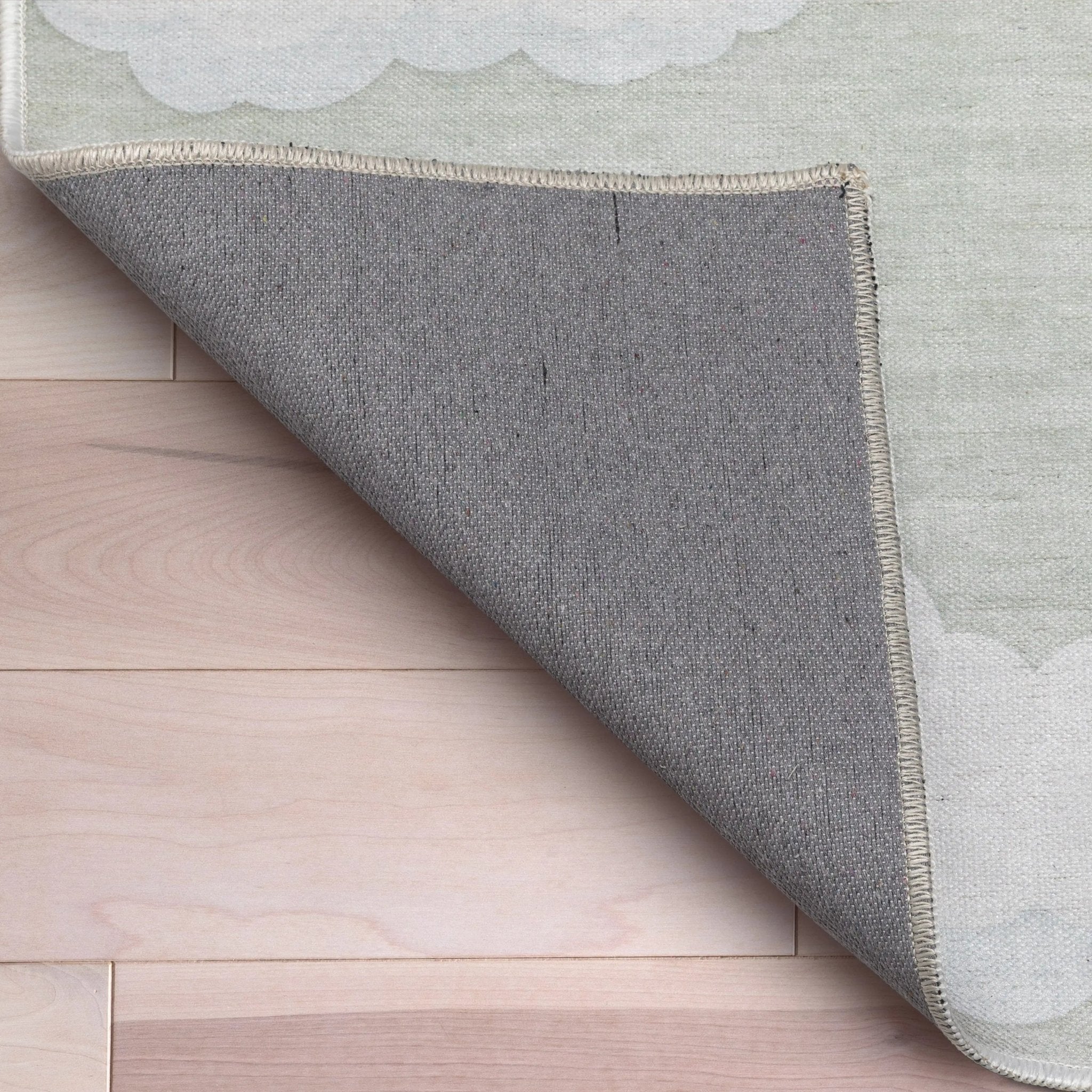 Cloud 9 Modern Sage Green Kids Flat-Weave Rug、mySite、gigharbornorthrealestate