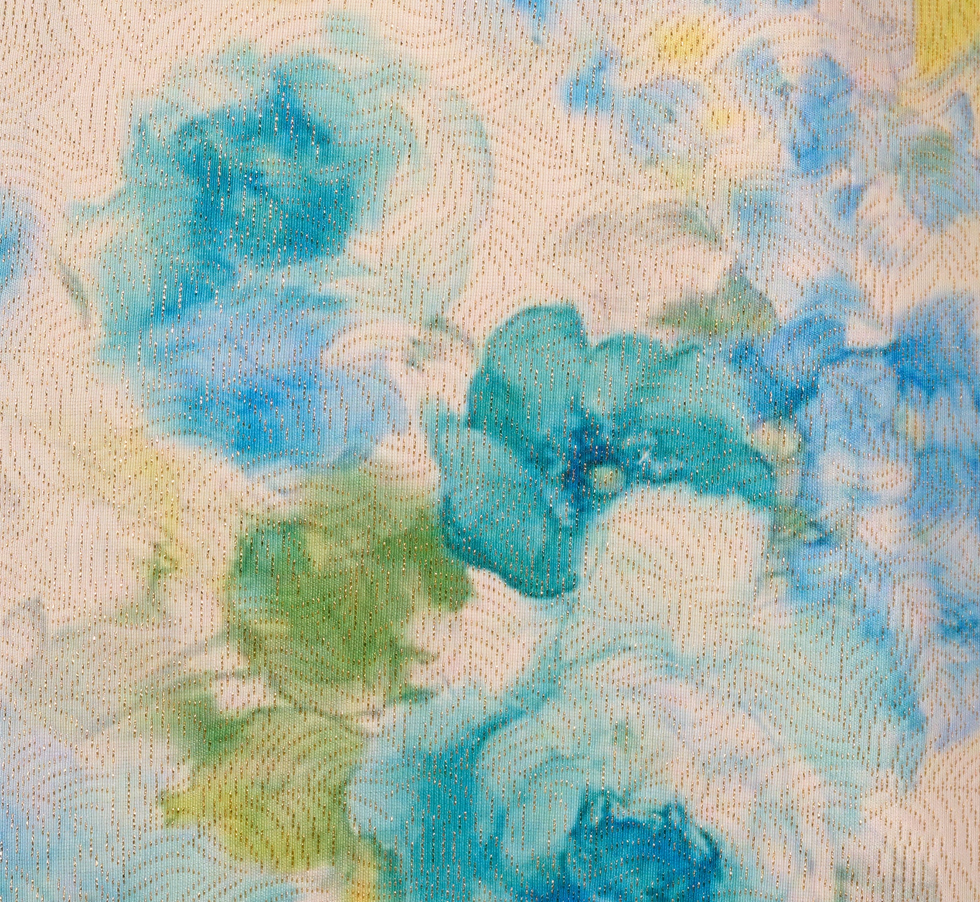 Sleeveless Asymmetrical Floral Jacquard Midi Dress In Ivory Blue Multi、mySite、solidvoid