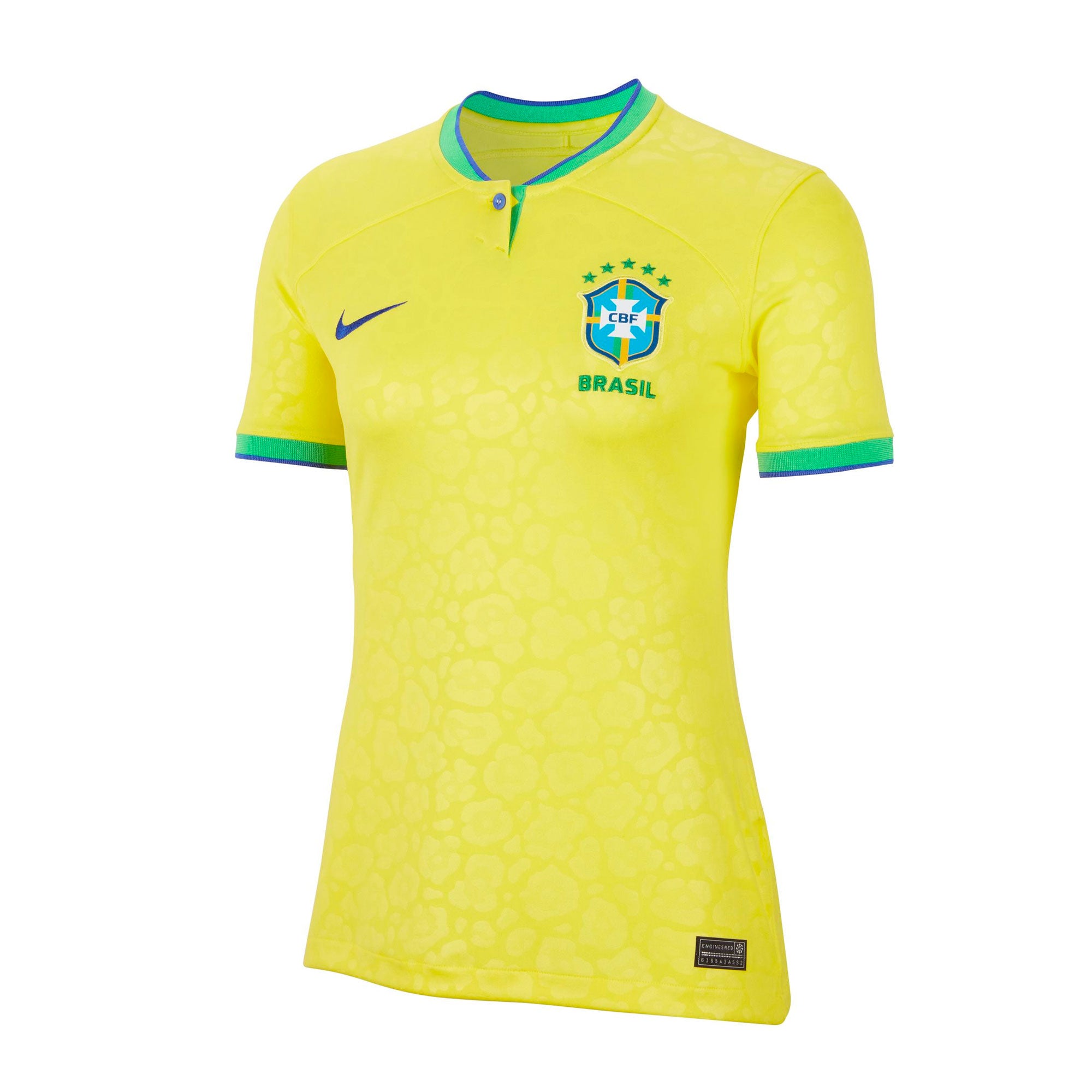Nike Women's Brazil 2022/23 Home Jersey Dynamic Yellow/Paramount Blue、mySite、noshort