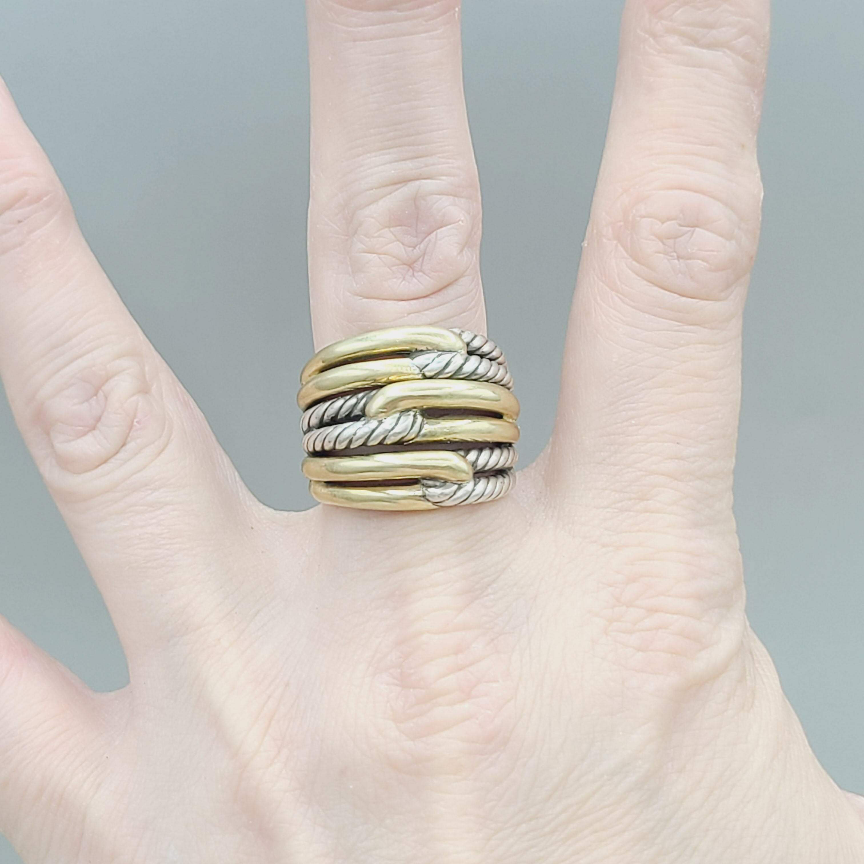 David Yurman Triple- Loop Labyrinth Ring With 18k Gold、mySite、hinf8tx79