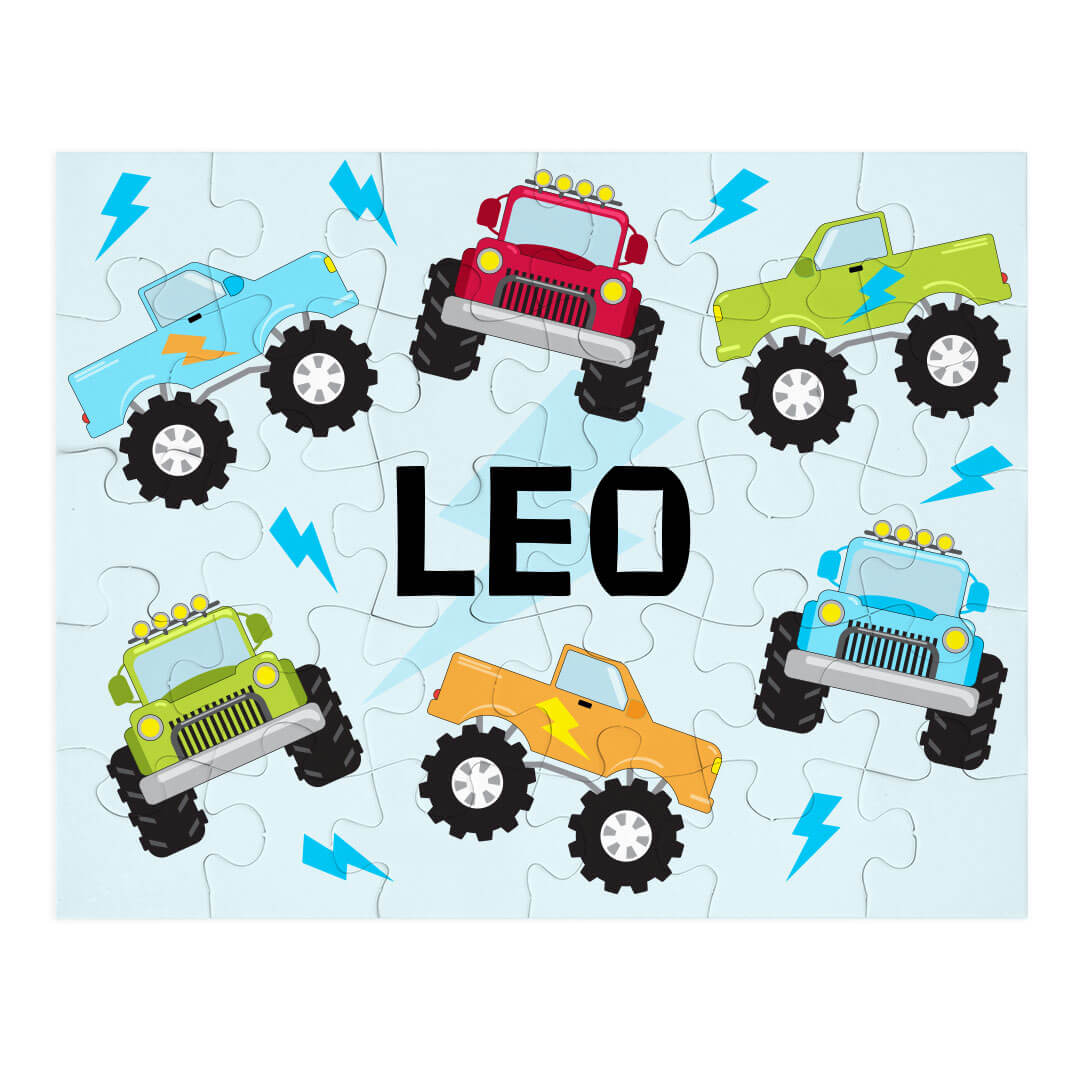  Kids Personalized 30 Piece Puzzle | Truck Rally、mySite、layawaytickets