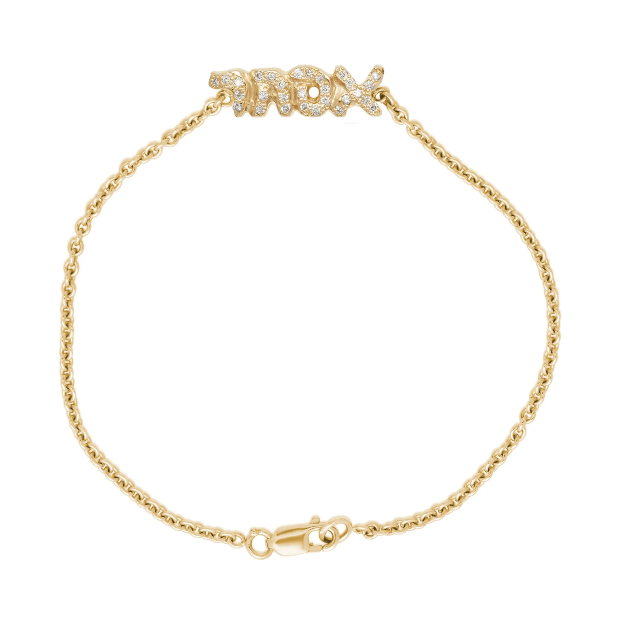 Diamond Hebrew Name Bracelet by Elisa Solomon - Platinum or 14k Yellow, White or Rose Gold、mySite、topwebapps