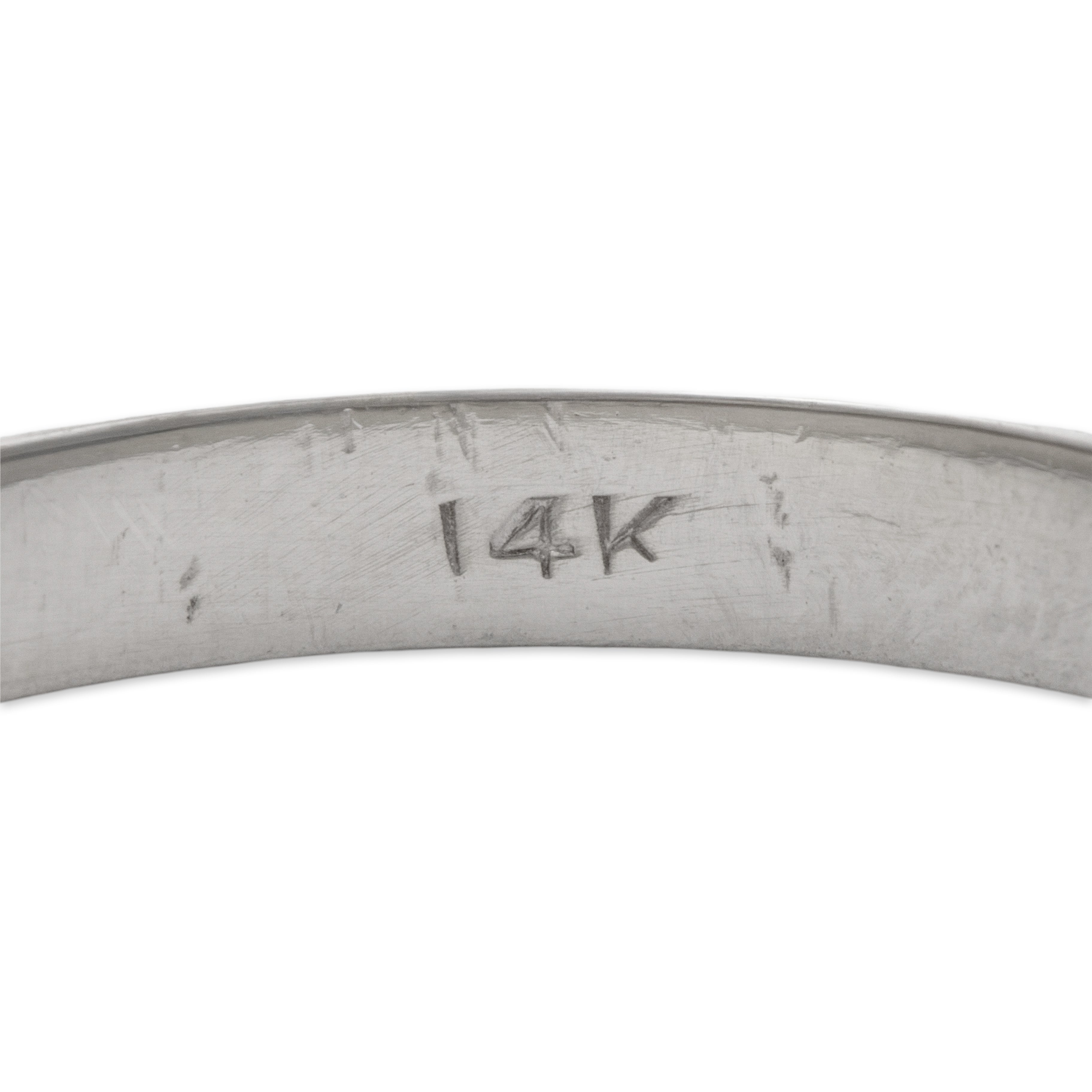 Antique 14k White Gold Floral Blossom Band Ring 5.25、mySite、hinf8tx79