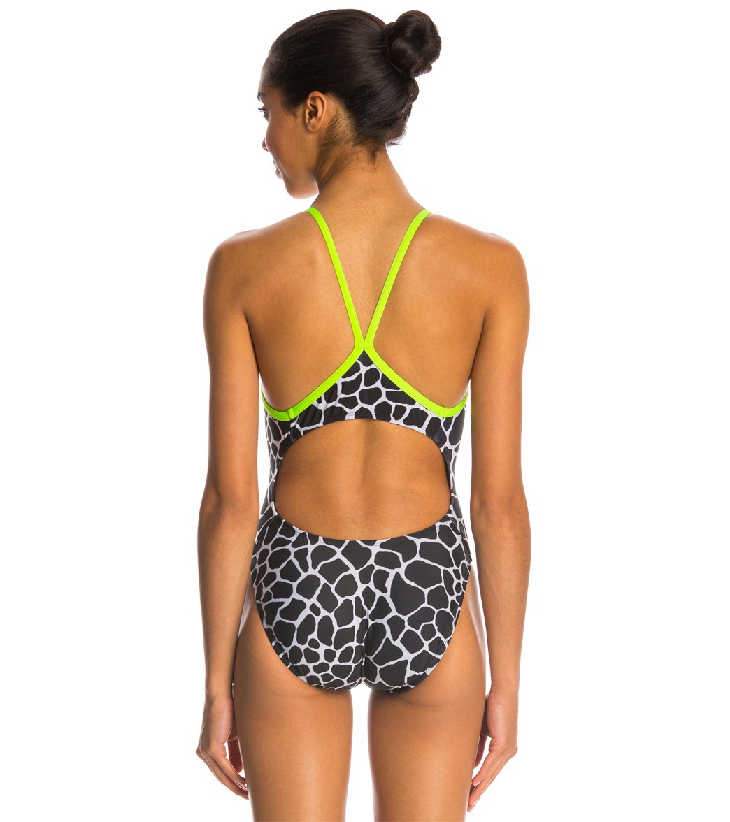 Illusions Neon Green Safari One Piece Swimsuit、mySite、noshort