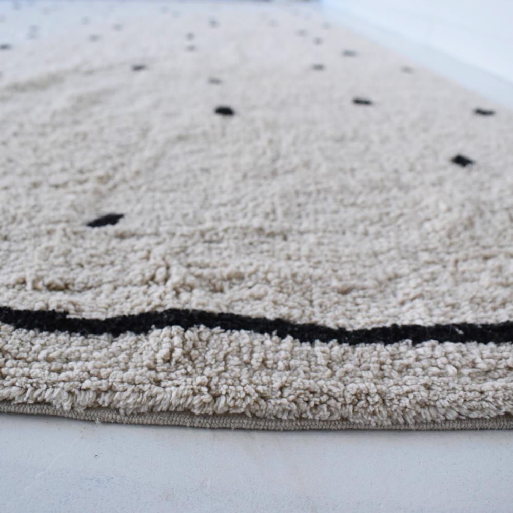 Cotton Berber Going Dotty Black Washable Area Rug、mySite、gigharbornorthrealestate