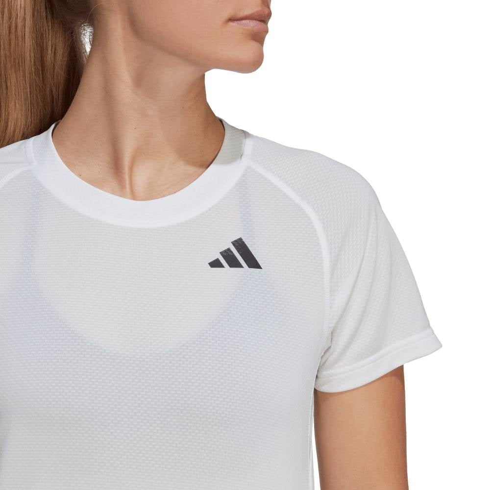 adidas Women's Club 3 Stripe Top (White)、mySite、neckold