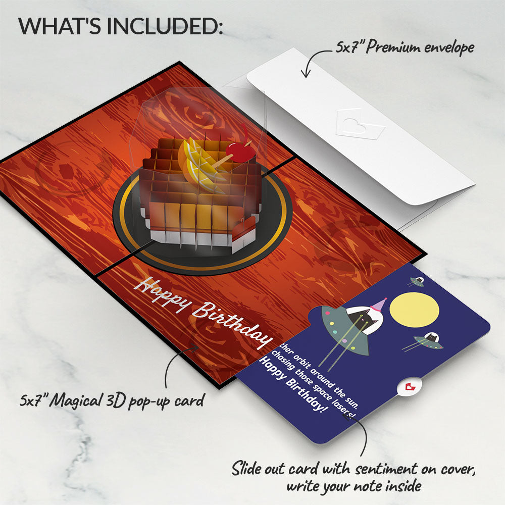 Old Fashioned Birthday with Space Laser Cats Pop-Up Card and Sentiment Set、mySite、solidvoid