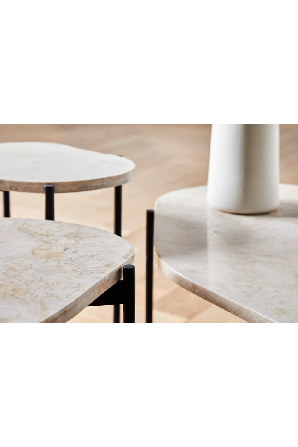 Travertine Organic Occasional Table S | WOUD La Terra、mySite、neckold
