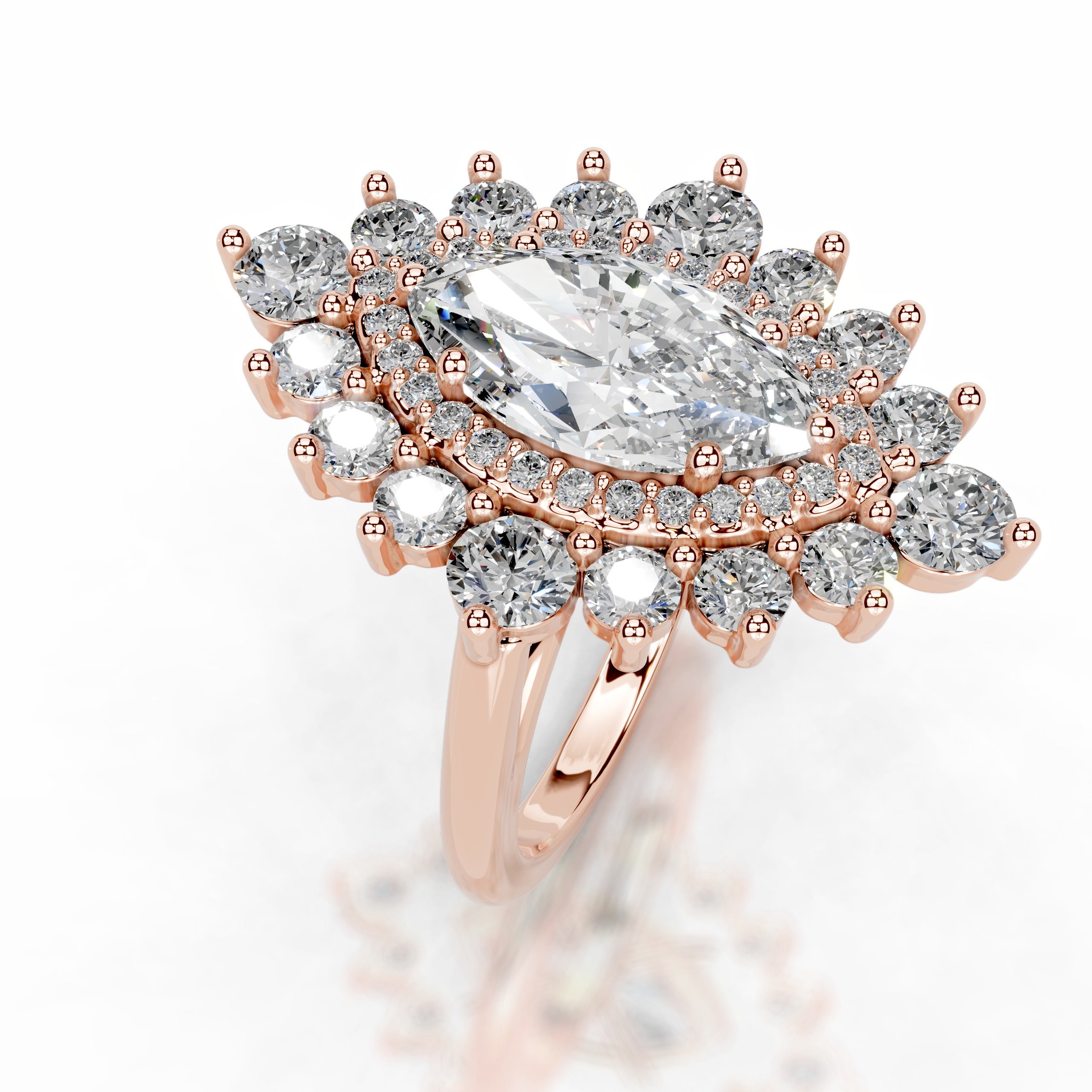Bruna Lab Grown Diamond Ring - 14K Rose Gold、mySite、hinf8tx79
