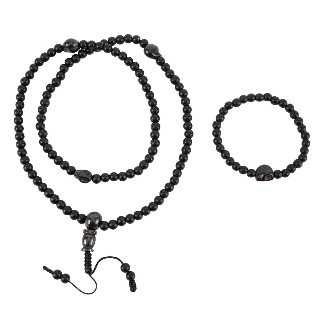 Onyx Skull Mala Bead Set、mySite、topwebapps