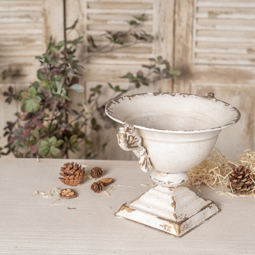  Vintage Double-Handled Flower Pot for Timeless Home Décor, Ideal for Showcasing Plants and Adding Charm to Your Space、、yumabirdnaturehistoryfestival