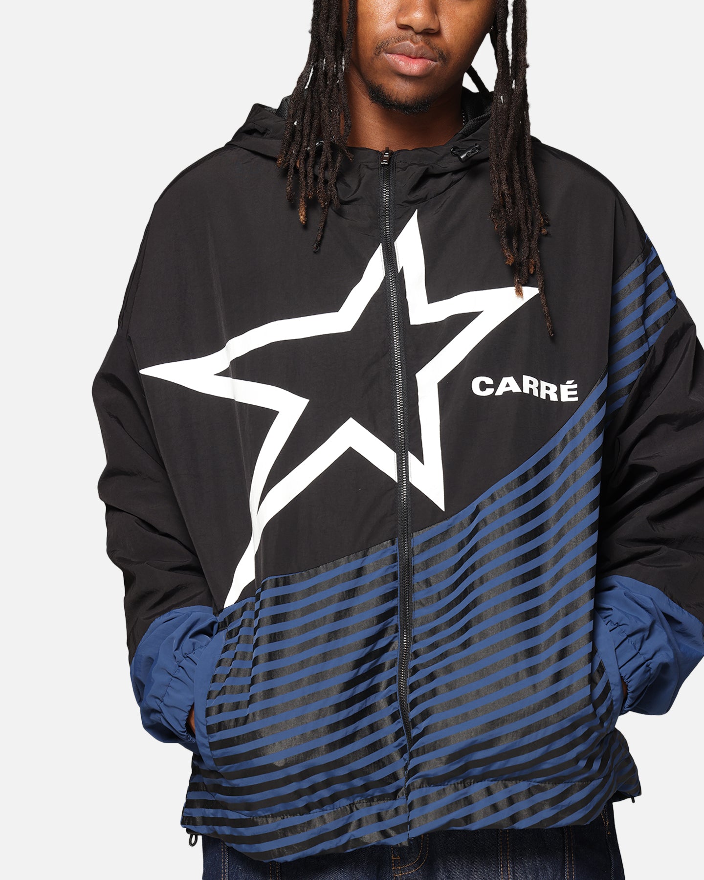 Carre Star Shooter Windbreaker Jacket Black/Blue、mySite、zt4zffjzw