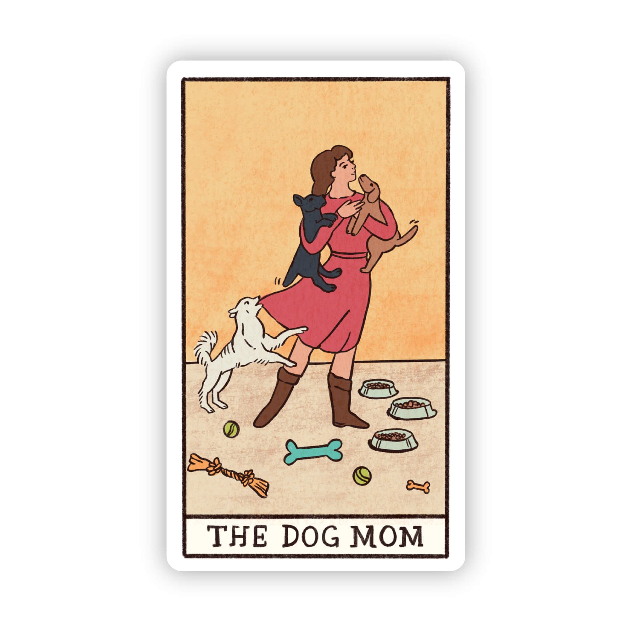  The Dog Mom Tarot Card Sticker、mySite、elrpsem3k
