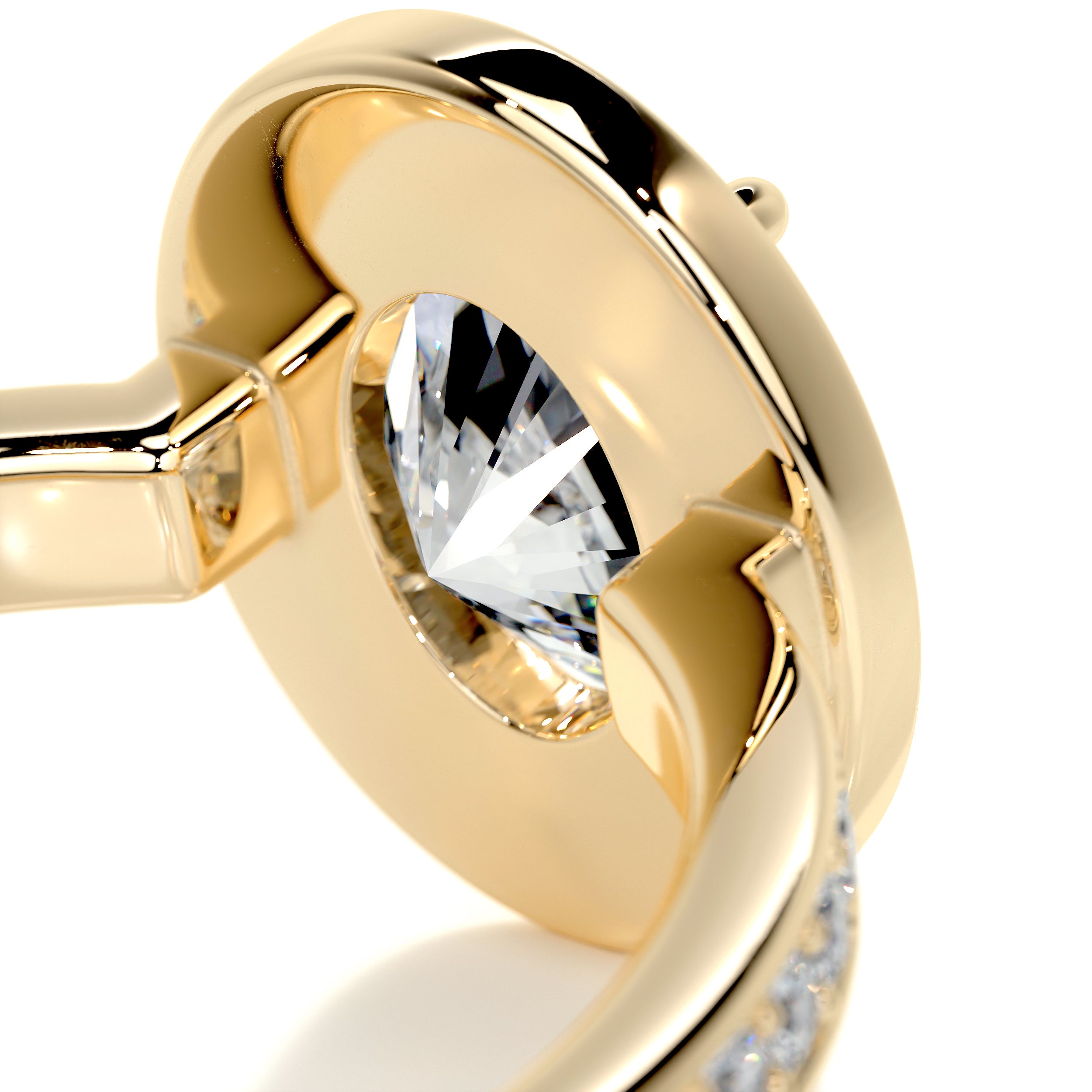 Raina Diamond Engagement Ring -18K Yellow Gold、mySite、hinf8tx79