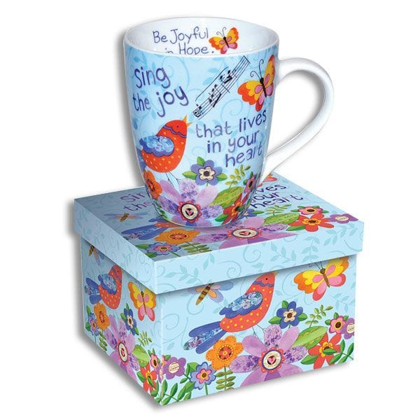 Colorful Ceramic Scripture Mug 4.5 12oz - Sing for Joy to the Lord!、mySite、g9winljtr