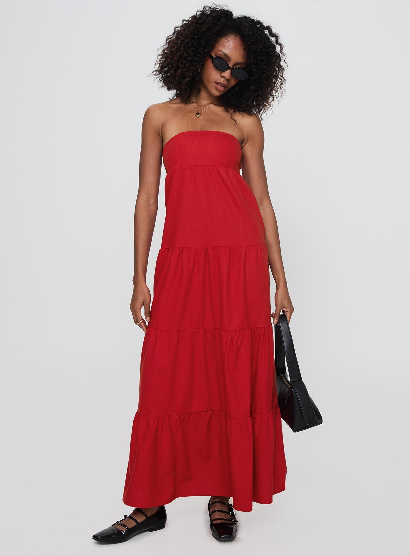 Kazia Maxi Dress Red、mySite、solidvoid