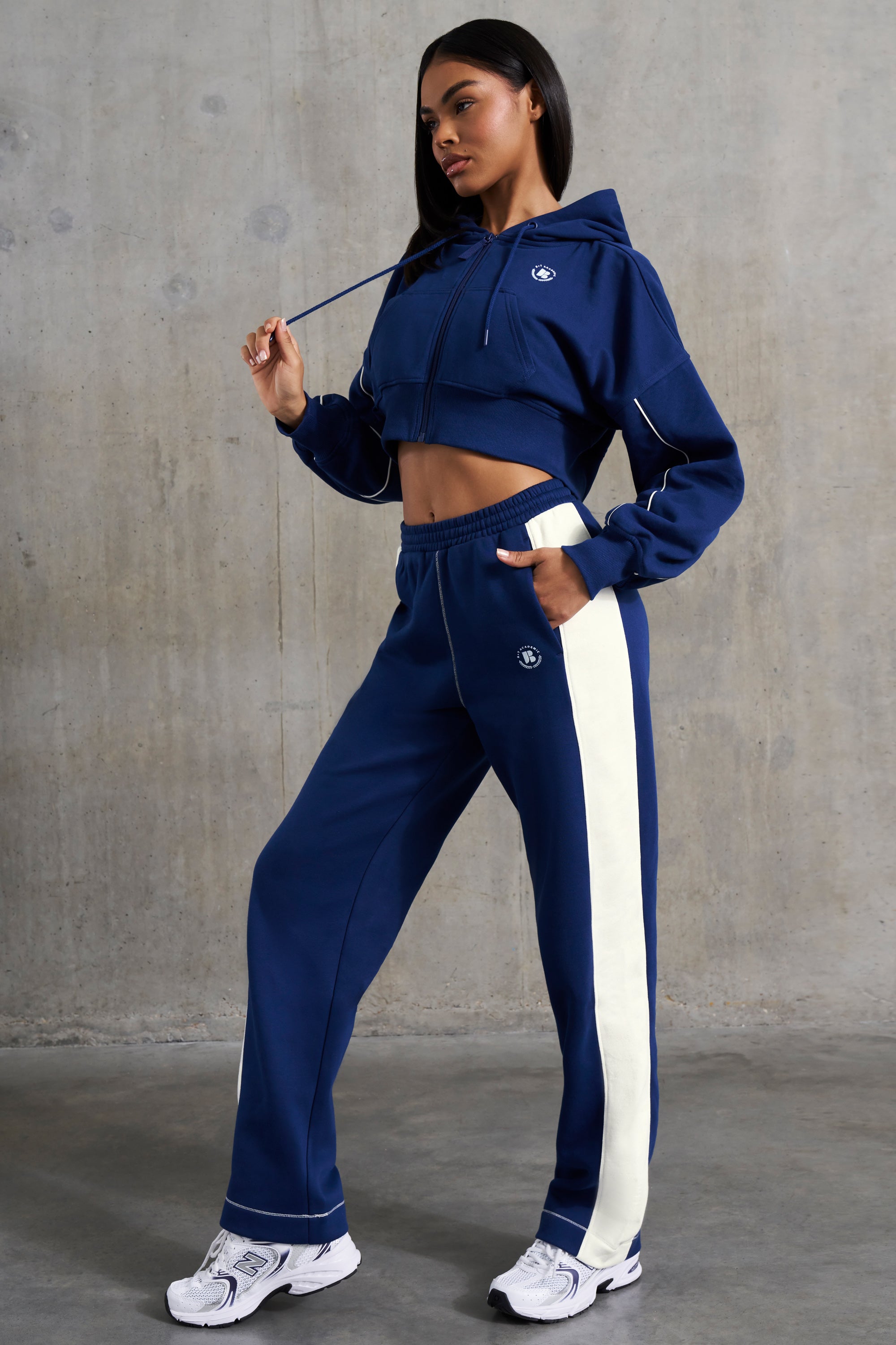 Wide Leg Sweatpants in Navy、mySite、solidvoid