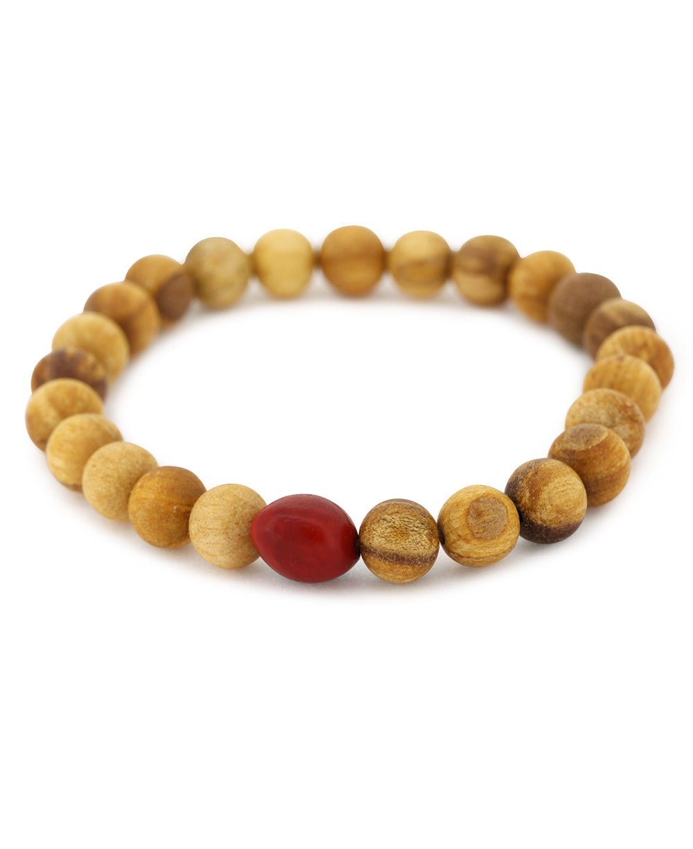 Palo Santo Bracelet With Huayruro Seed、mySite、topwebapps
