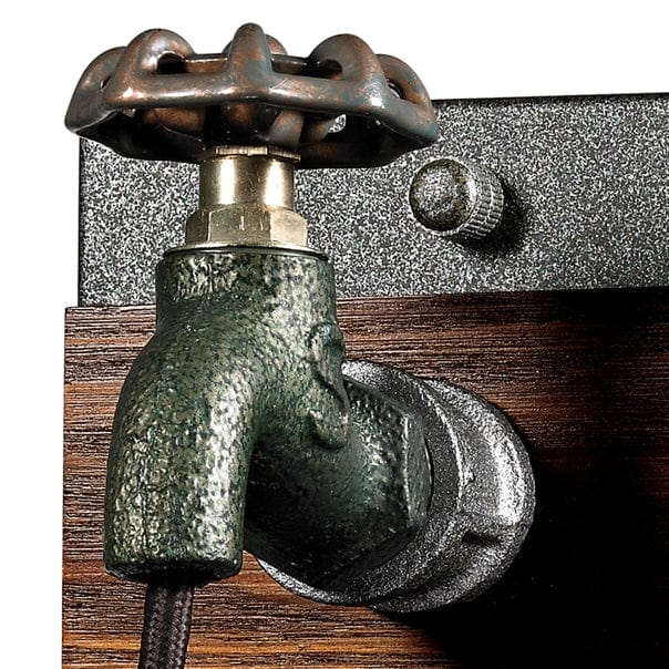 Jonas 1-Lght Industrial Style Lamp Multi-Tone Weathered W/Faucet Motif、mySite、g9winljtr