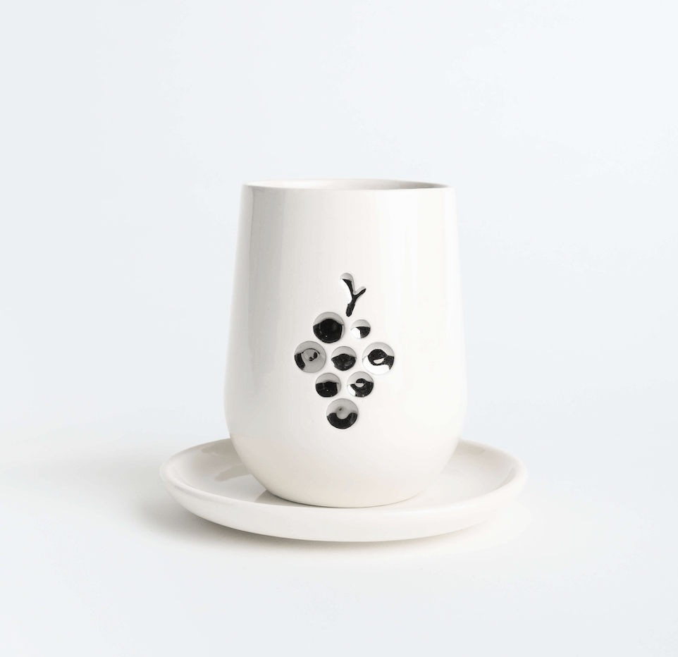 Fruit of the Vine Kiddush Cup by Yahalomis - Silver、mySite、topwebapps