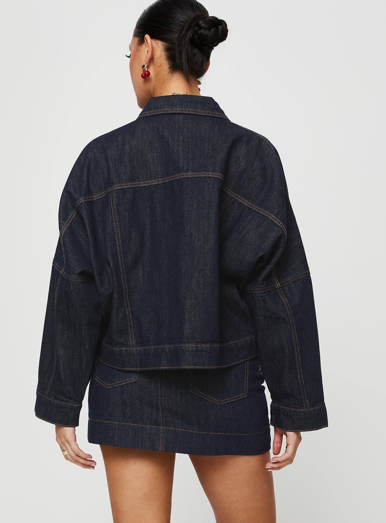 Hughes Mini Skirt Dark Wash Denim Petite、mySite、solidvoid