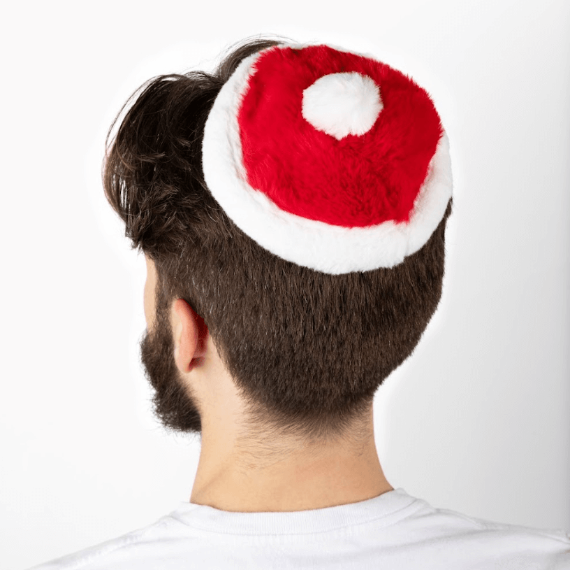 Yamaclaus: Chrismukkah Santa Claus Hat and Yarmulke Mashup - Red or Blue、mySite、topwebapps
