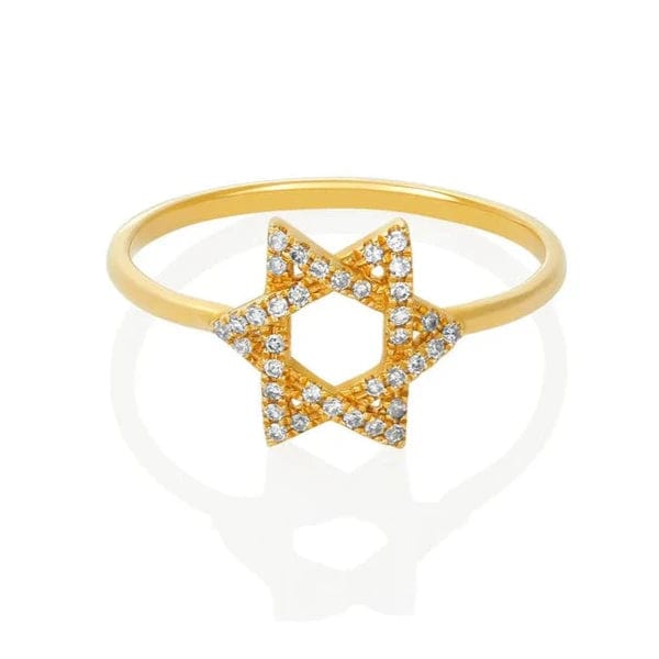 Star of David Diamond Ring - 14k Yellow, White or Rose Gold、mySite、topwebapps