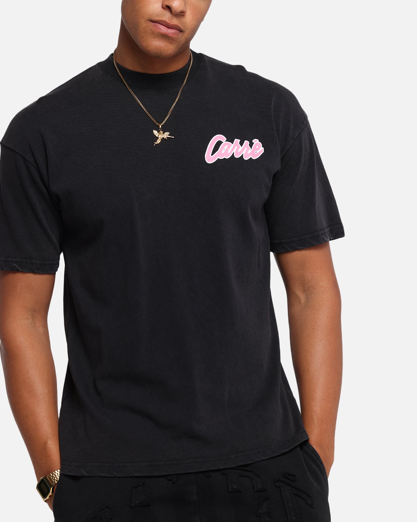 Carre Pepe T-Shirt Black Acidwash、mySite、zt4zffjzw