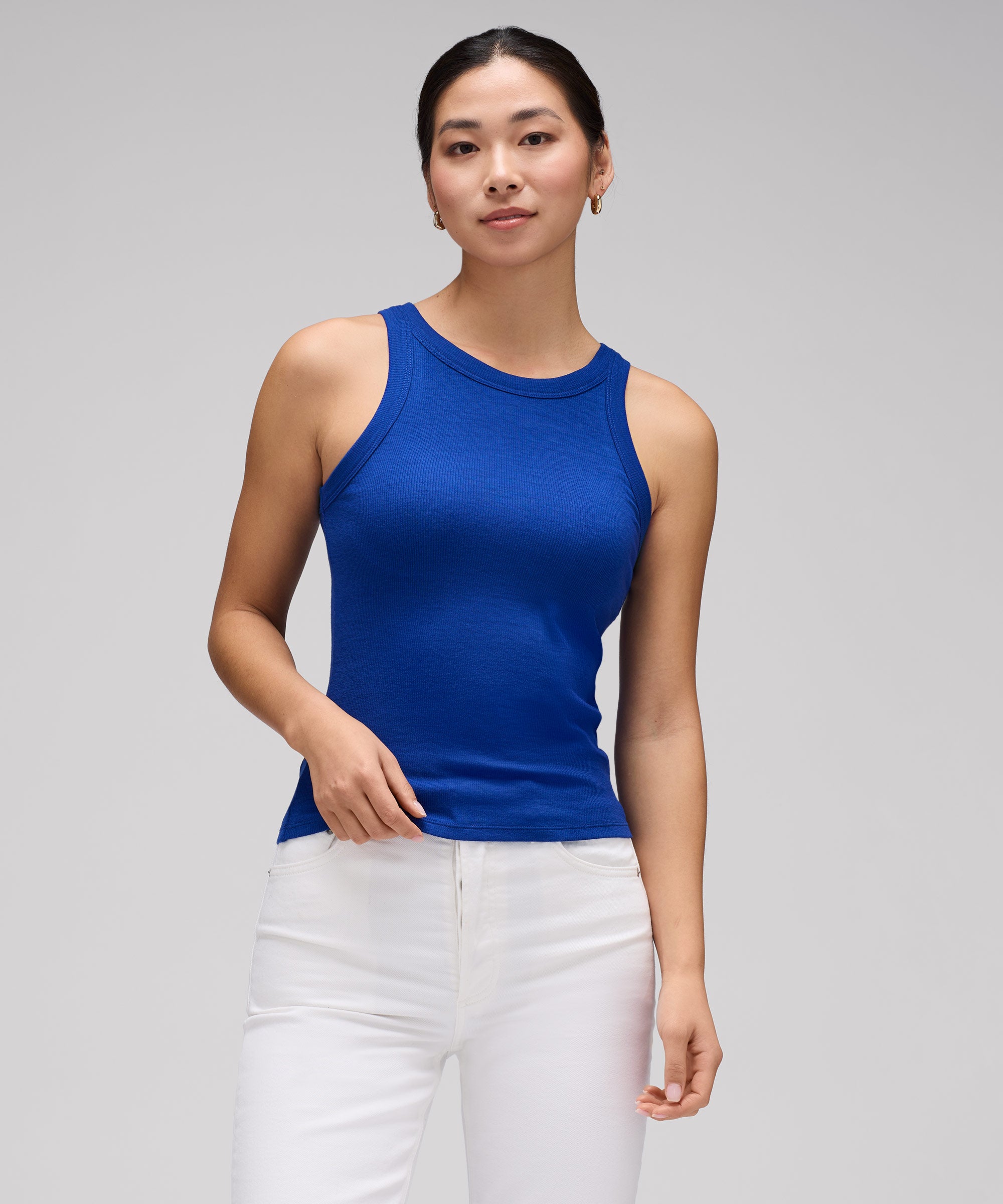 Women's Merino Ribbed Racer Tank、mySite、noshort