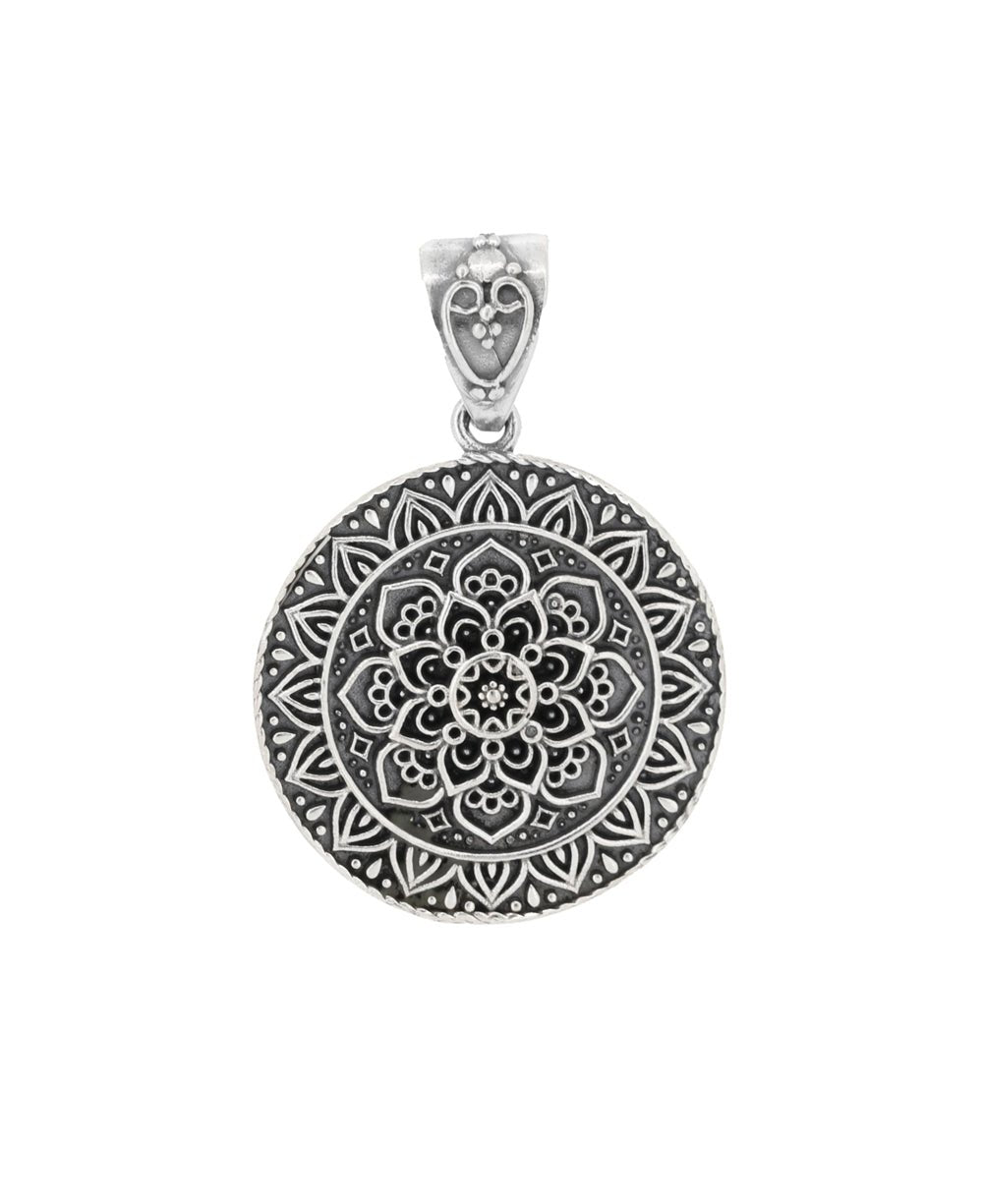 Sterling Silver Lotus Mandala Pendant、mySite、topwebapps