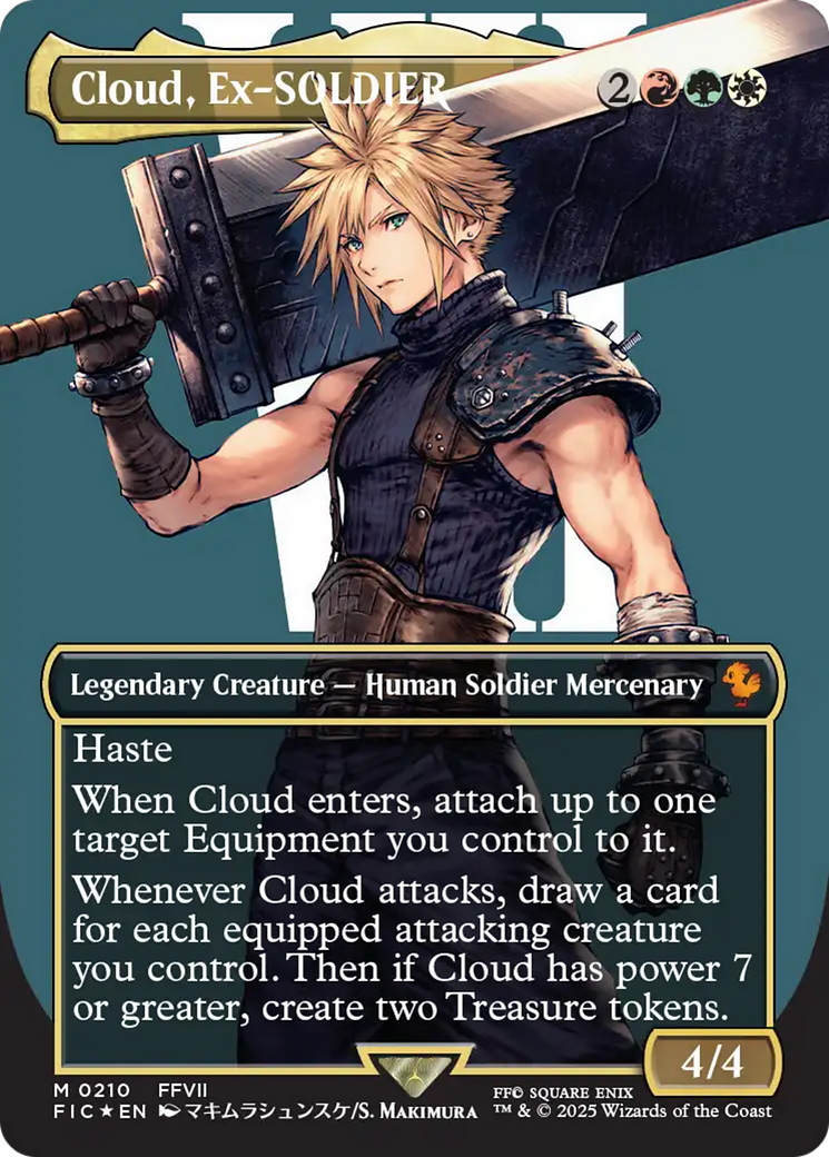 Cloud, Ex-SOLDIER (Borderless) (Surge Foil) FINAL FANTASY Commander、mySite、waistdrama