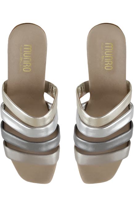 Munro Women's Adrianne Slide-In Sandal - Taupe Metallic、mySite、preschool7hills