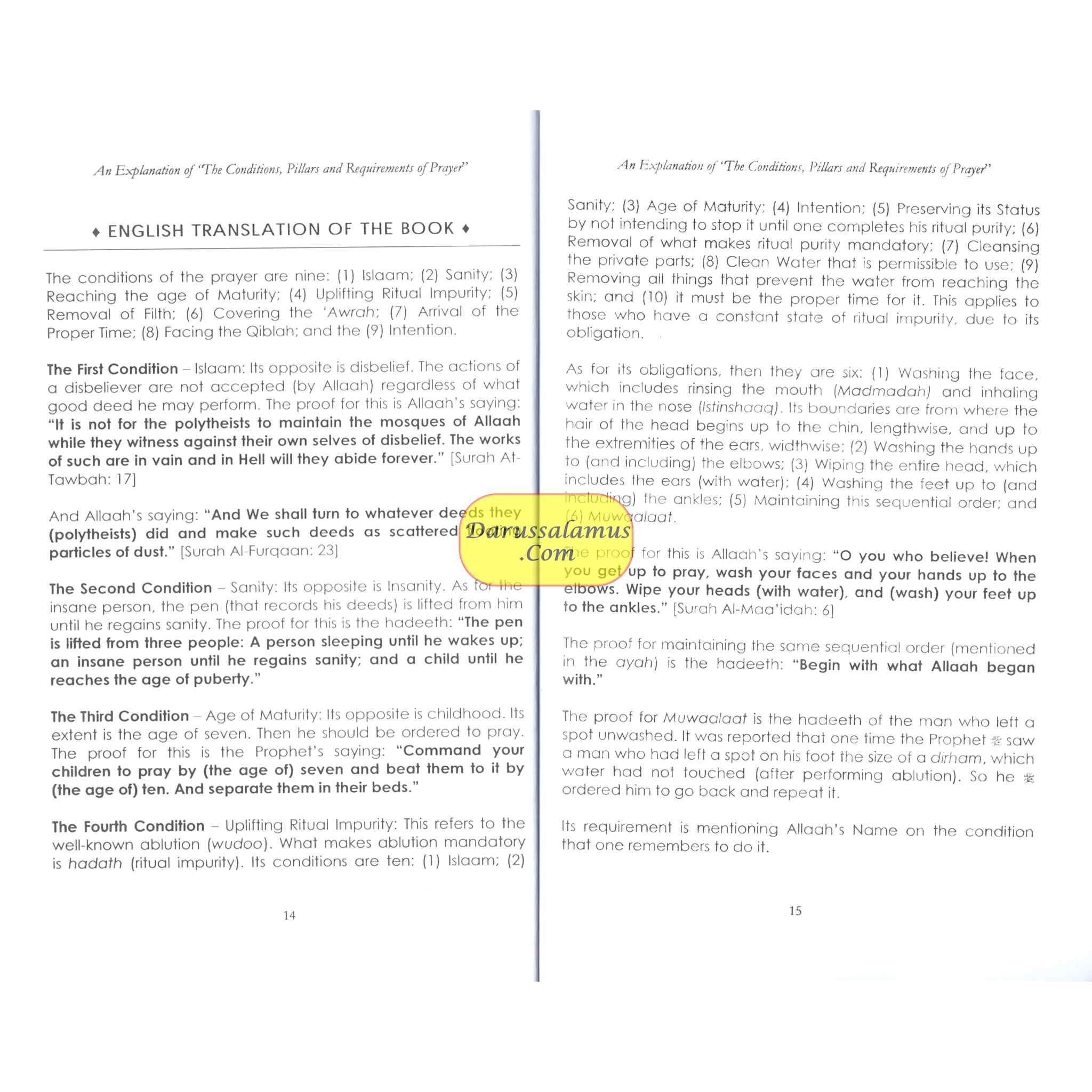 An Explanation of The Conditions Pillars and Requirements of Prayer By Imam Muhammad bin Abdil Wahhaab、mySite、topwebapps