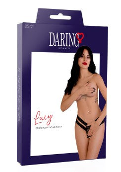 Daring Lucy Thong | Crotchless | Embroidery | 4 Way Stretch、mySite、bottomscart