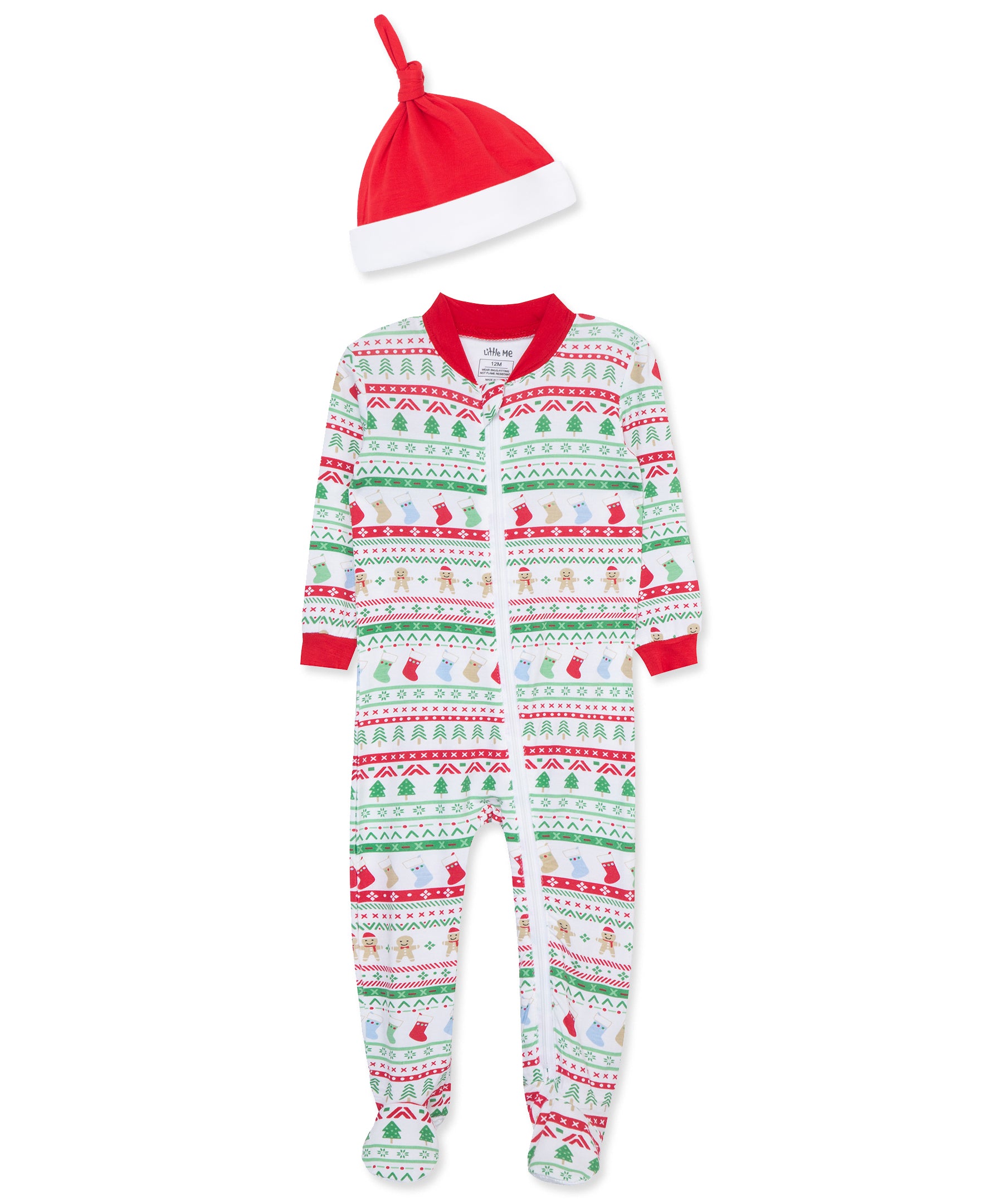  Fair Isle Zip Front Footie & Hat (12M-24M)、mySite、layawaytickets
