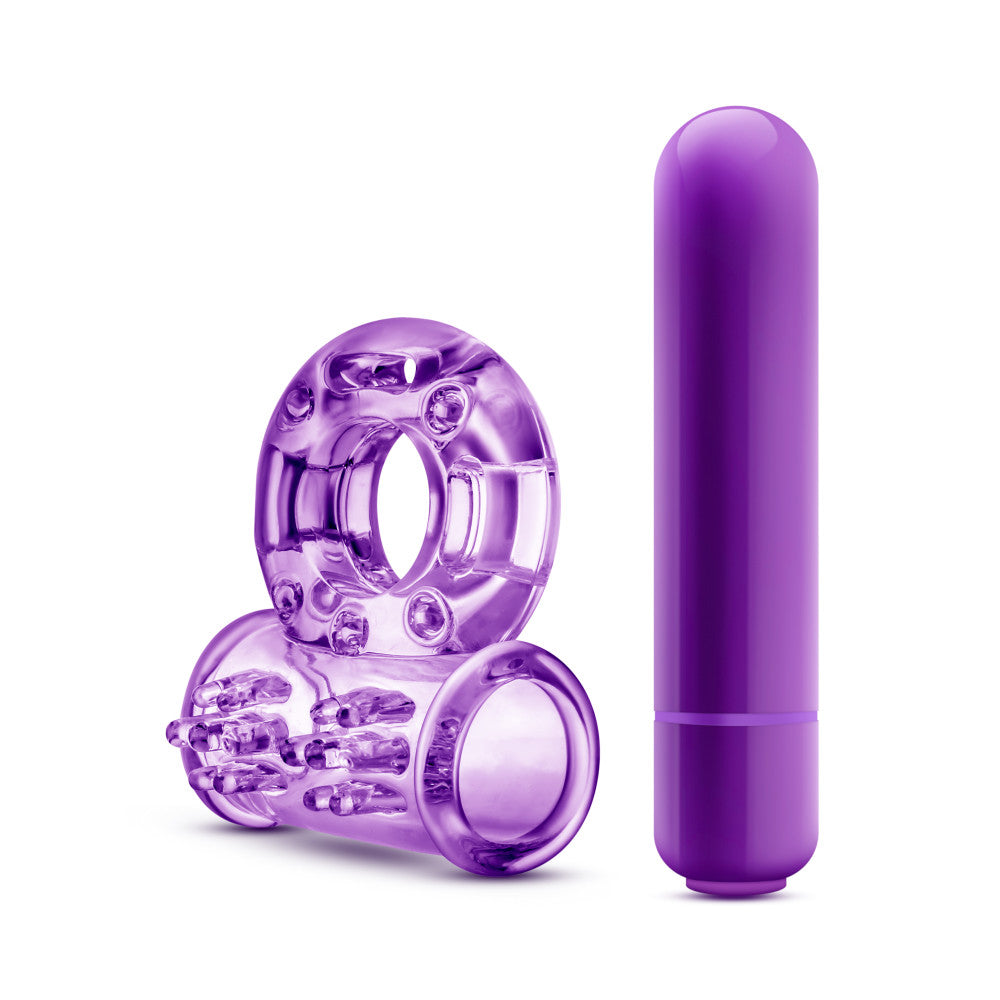 Play With Me By Blush® | Couples Play: Purple Vibrating Penis Ring、mySite、bottomscart