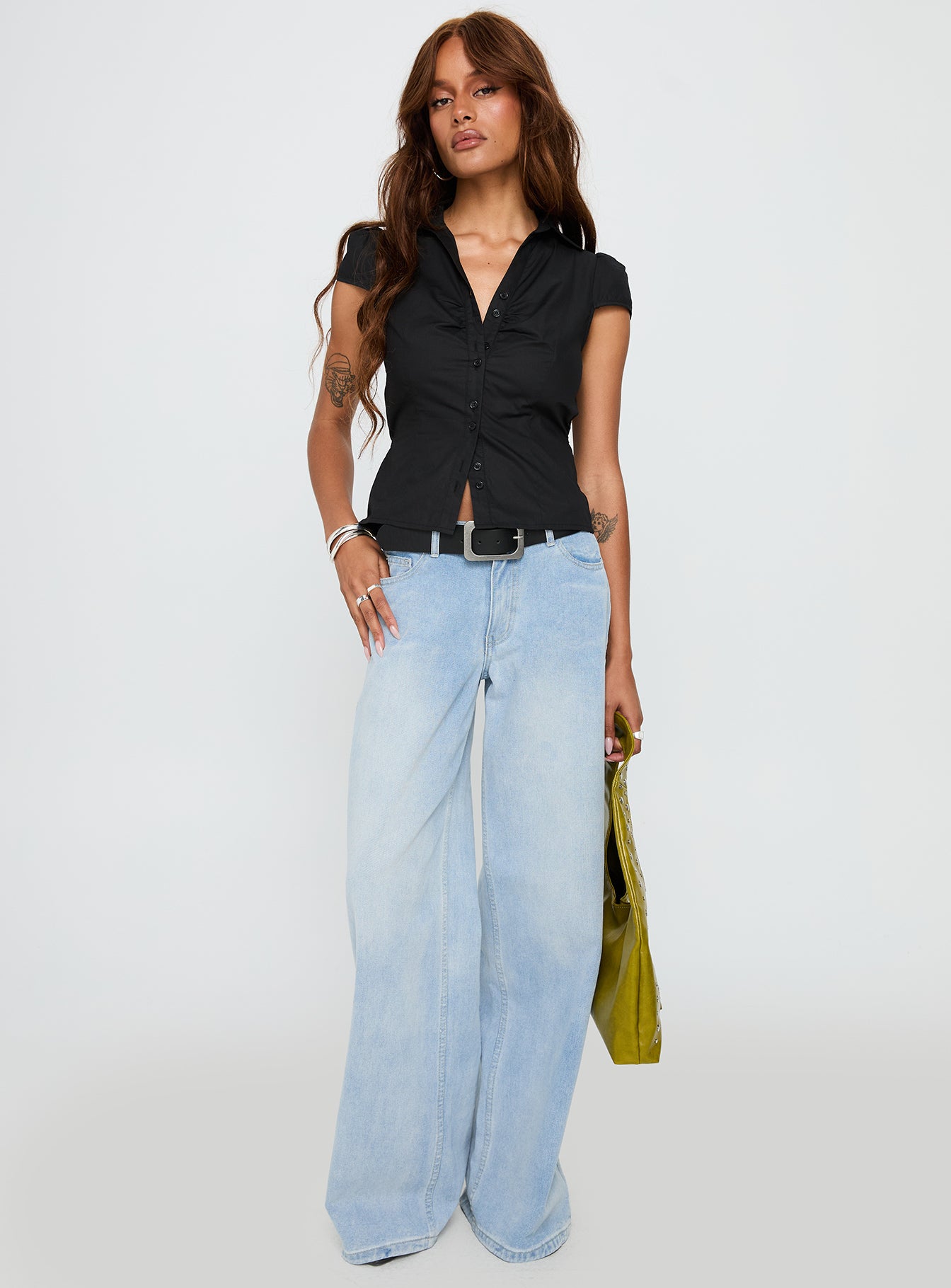 Arianwyn Short Sleeve Shirt Black、mySite、solidvoid