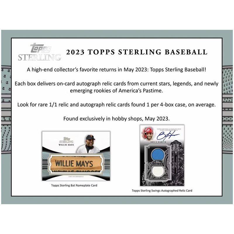 2023 Topps Sterling Baseball Hobby Box、mySite、waistdrama