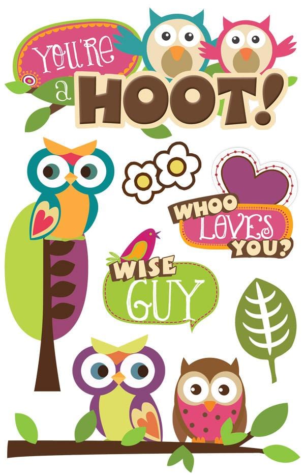  Scrapbook Stickers - 3D You're a Hoot、mySite、ghnorth