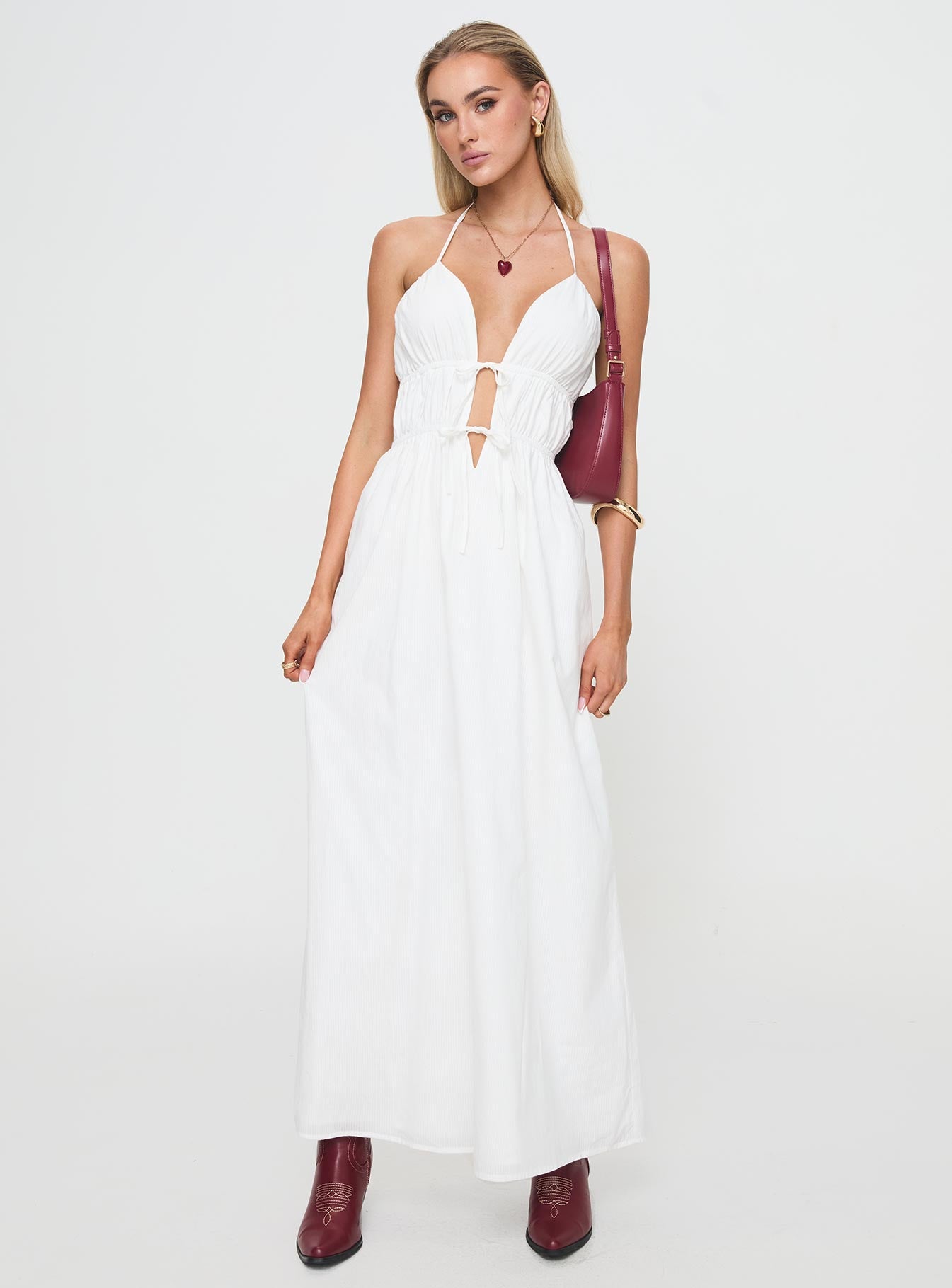 Dalston Maxi Dress White、mySite、solidvoid