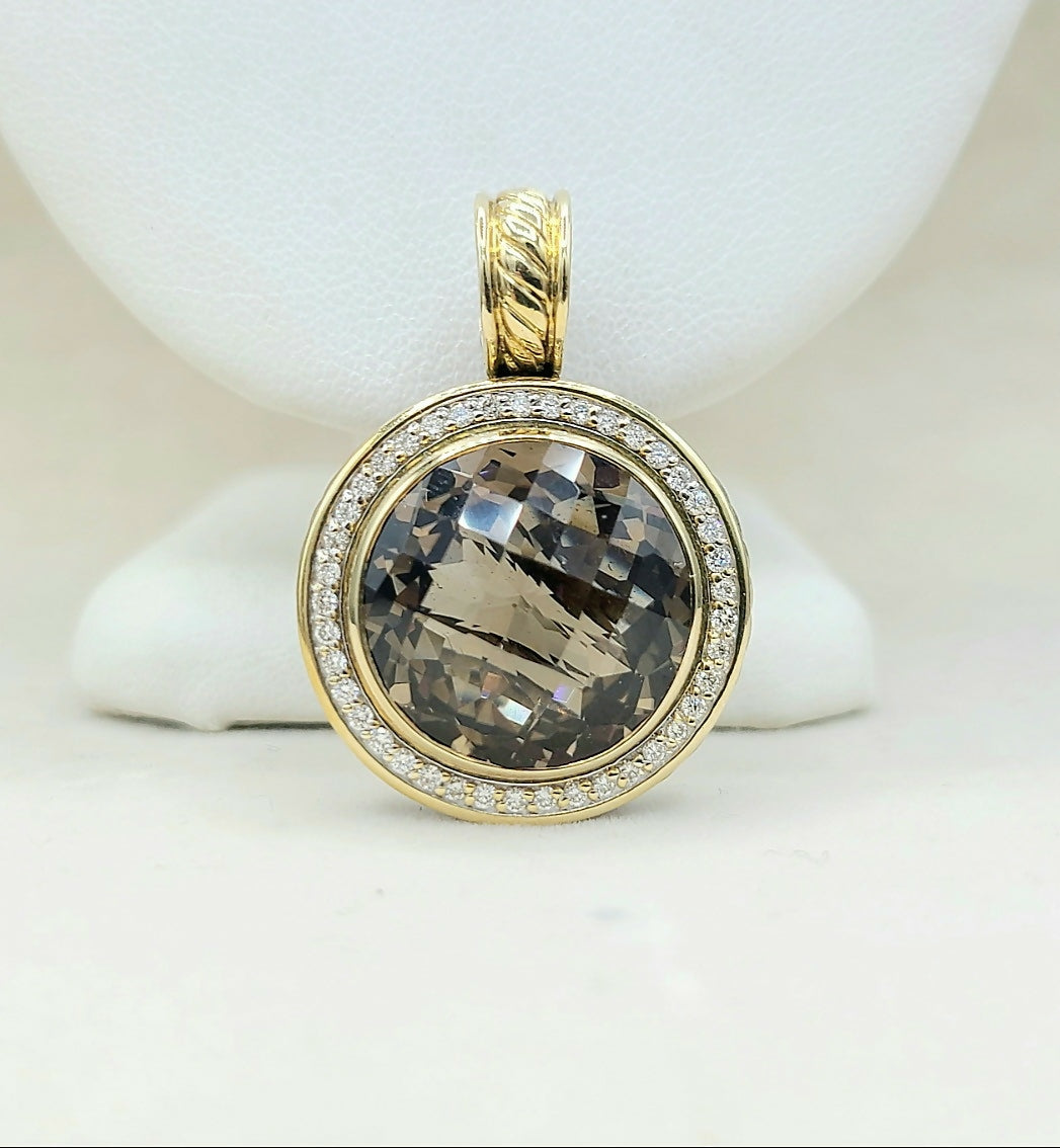 David Yurman Cerise Pendant Smoky Quartz, Diamonds & Gold、mySite、hinf8tx79