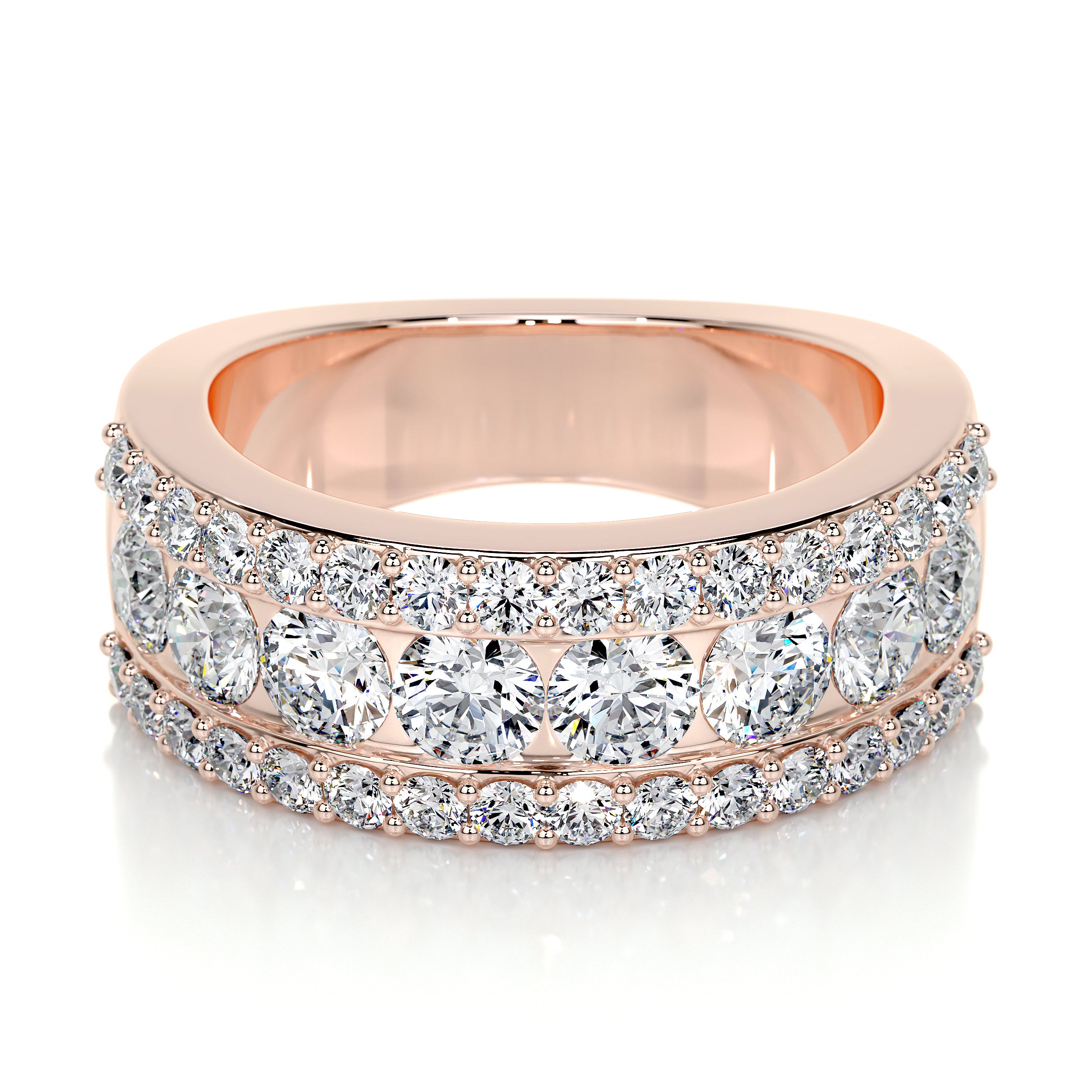 Nia Lab Grown Diamond Wedding Ring (2 Carat) -14K Rose Gold、mySite、hinf8tx79