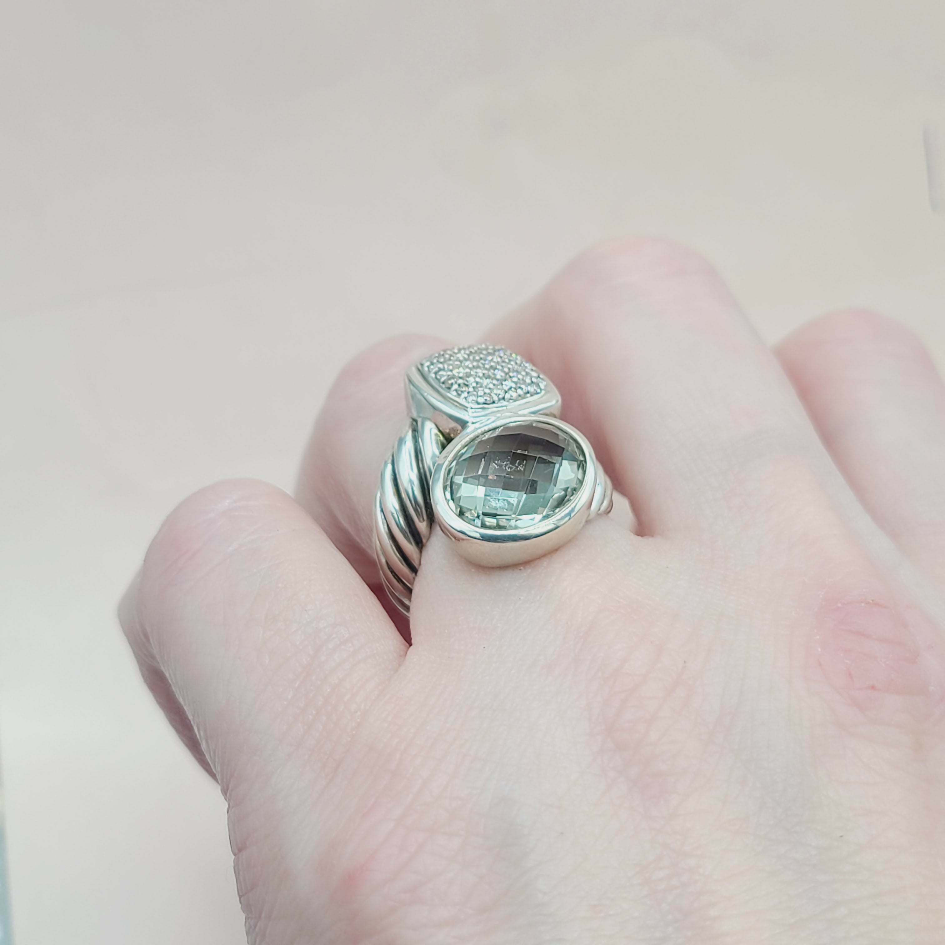 David Yurman Bypass Ring Prasiolite & Diamond、mySite、hinf8tx79