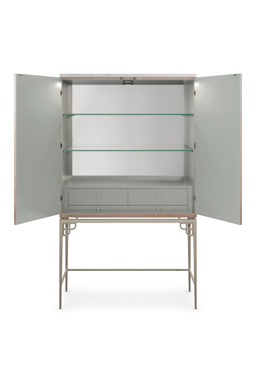 Silver Leaf Bar Cabinet | Caracole Oleander、mySite、neckold