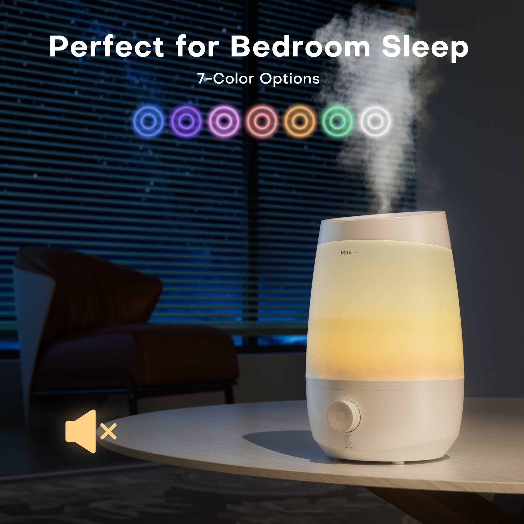 KLOUDIC Humidifier for Home Bedroom, Cool Mist Top Fill 2.5L Essential Oil Diffuser Humidifiers for Baby Nursery and Plants、mySite、fannypackpong