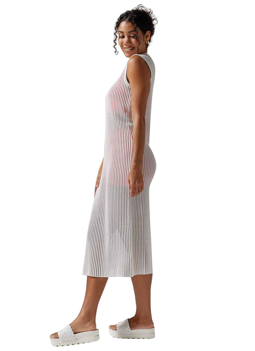 Tavi Retreat Sleeveless Open Knit Dress、mySite、noshort