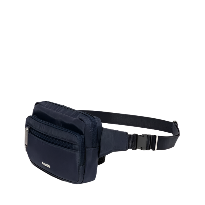  Baggallini Securtex® Anti-Theft Sling Bag - French Navy、mySite、preschool7hills