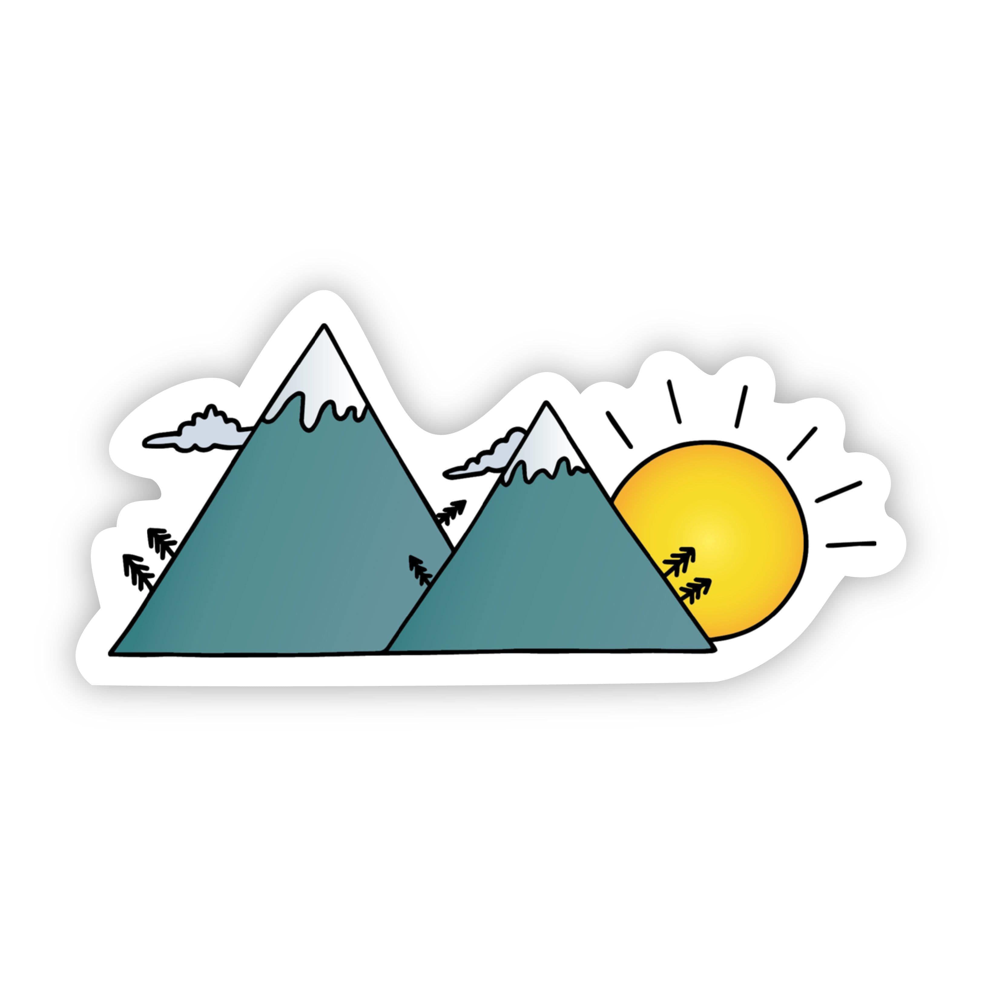  Sunset Mountains Sticker、mySite、elrpsem3k