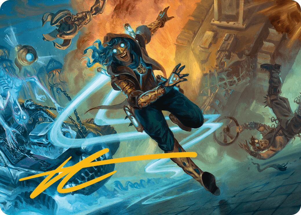 Sita Varma, Masked Racer Art Card (Gold-Stamped Signature) Aetherdrift Art Series、mySite、waistdrama