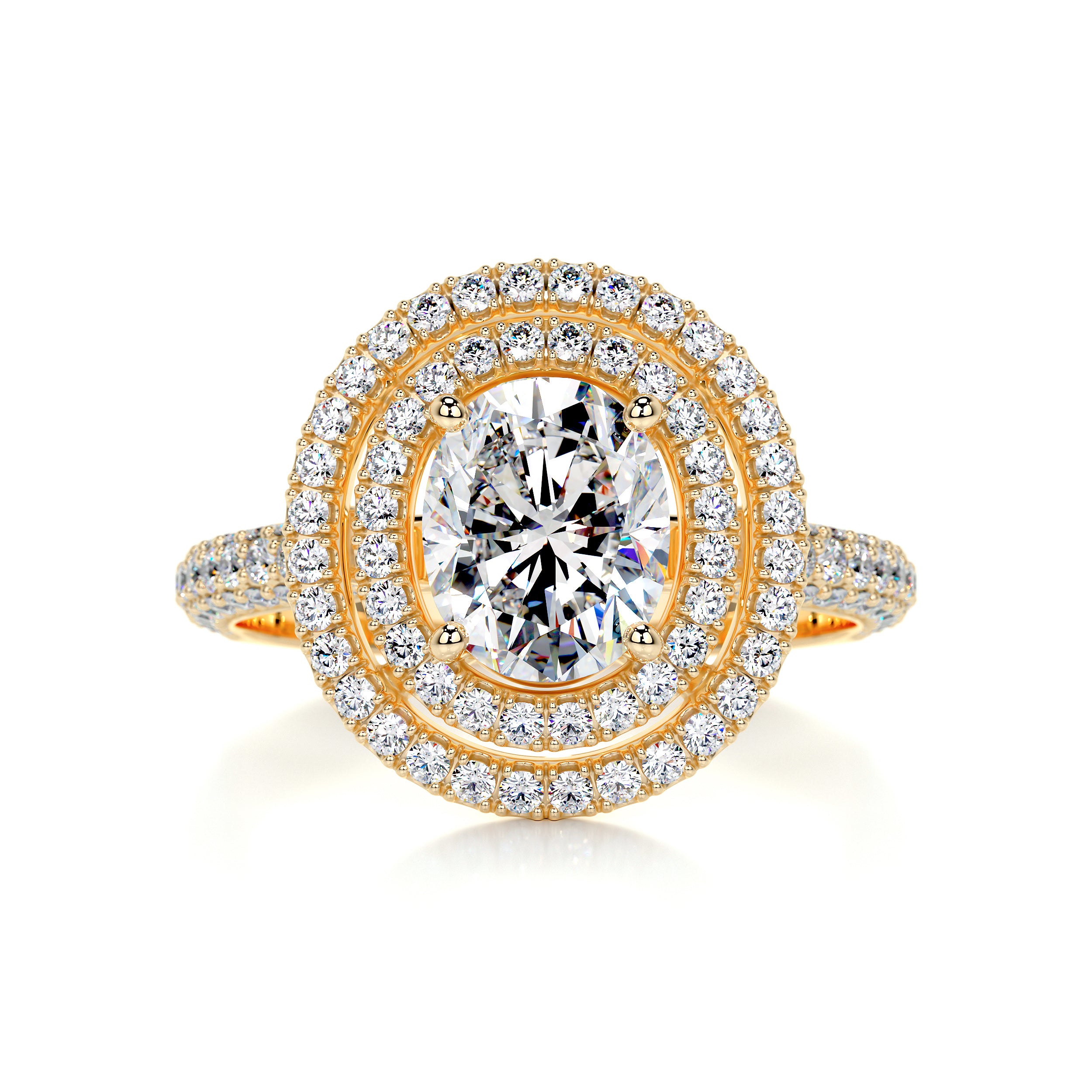 Nora Moissanite & Diamond Ring -18K Yellow Gold、mySite、hinf8tx79